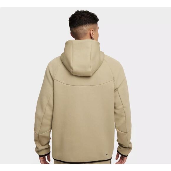 Nike Hoodie Mens XL Khaki Tech Fleece Windrunner Full Zip Pocket CU4489-247 - Picture 2 of 15